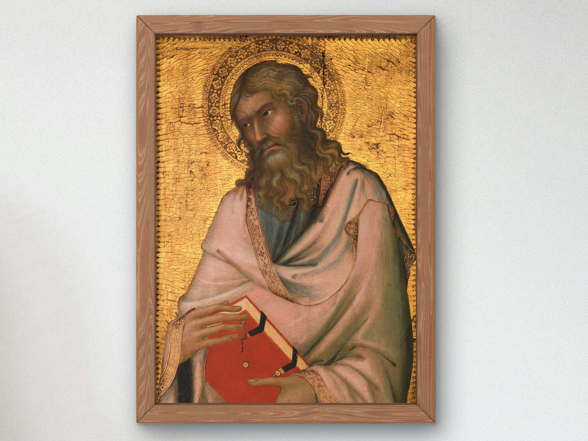 Saint Andrew by Simone Martini 1326, Wall Art Print, Fine Art Reproduction, Museum Quality Decor, Poster