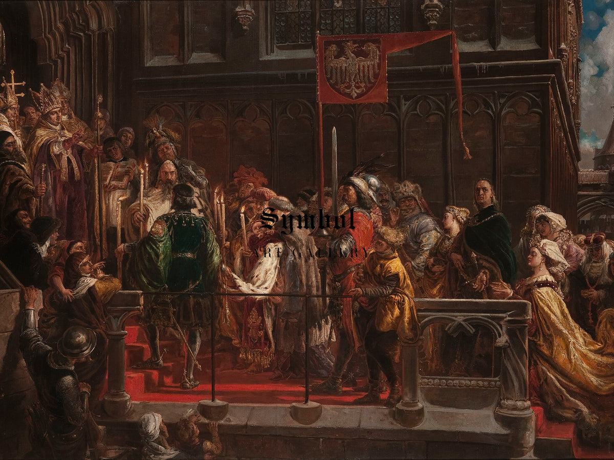 Baptism of Władysław Warneńczyk by Jan Matejko 1881, Wall Art Print, Fine Art Reproduction, Museum Quality Decor, Poster