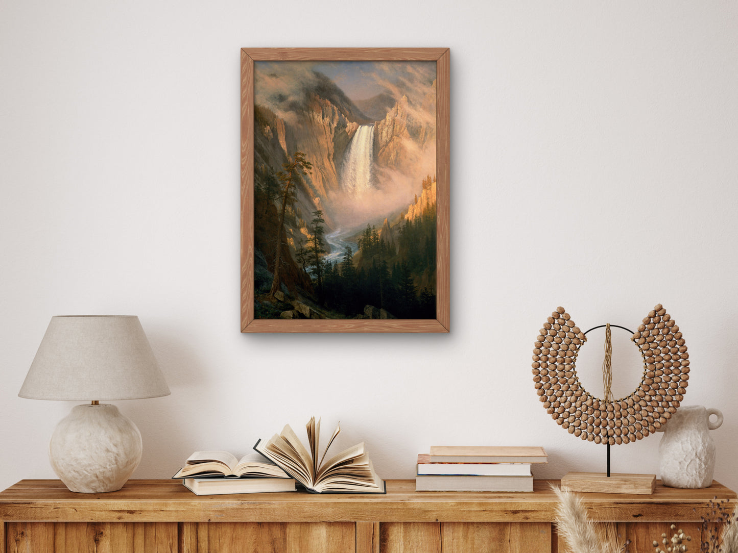 Yellowstone Falls by Albert Bierstadt 1881, Wall Art Print, Fine Art Reproduction, Museum Quality Decor, Poster
