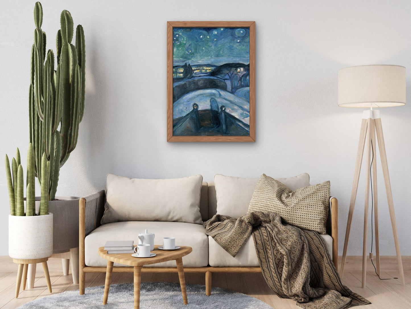 Starry Night by Edvard Munch 1922, Wall Art Print, Fine Art Reproduction, Museum Quality Decor, Poster