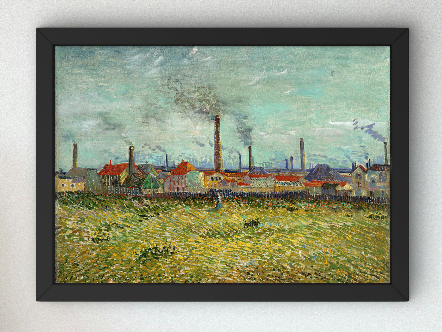 Factories at Clichy by Vincent van Gogh 1887, Wall Art Print, Fine Art Reproduction, Museum Quality Decor, Poster
