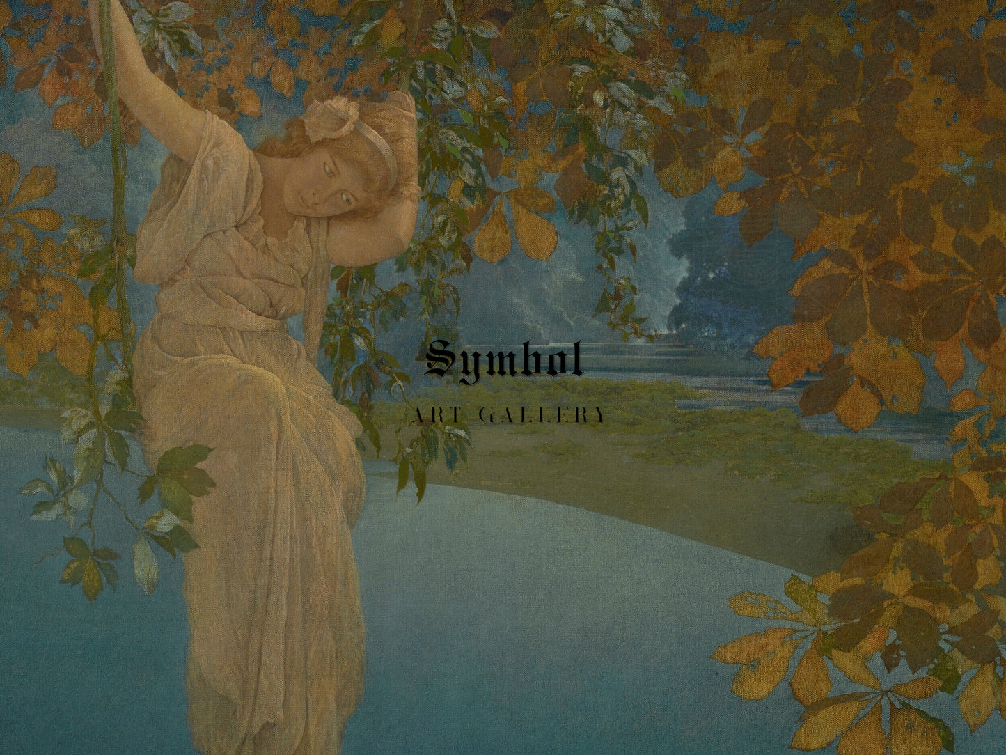 Reveries by Maxfield Parrish 1913, Wall Art Print, Fine Art Reproduction, Museum Quality Decor, Poster