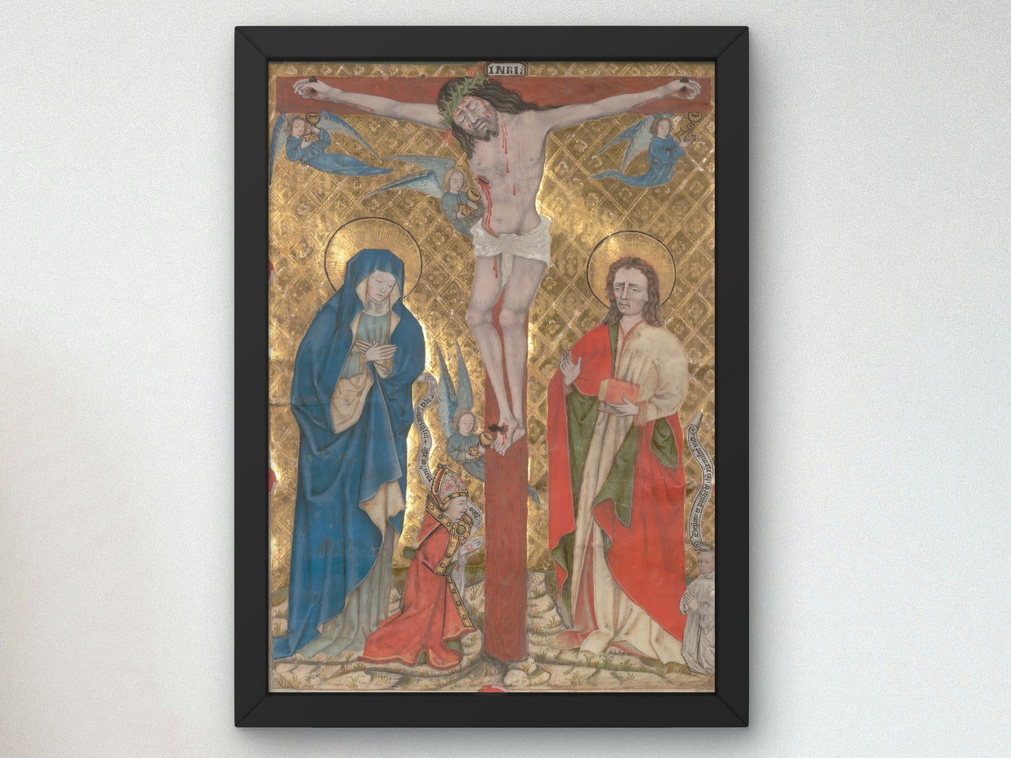 The Crucifixion by Unknown Northern European 1480, Wall Art Print, Fine Art Reproduction, Museum Quality Decor, Poster
