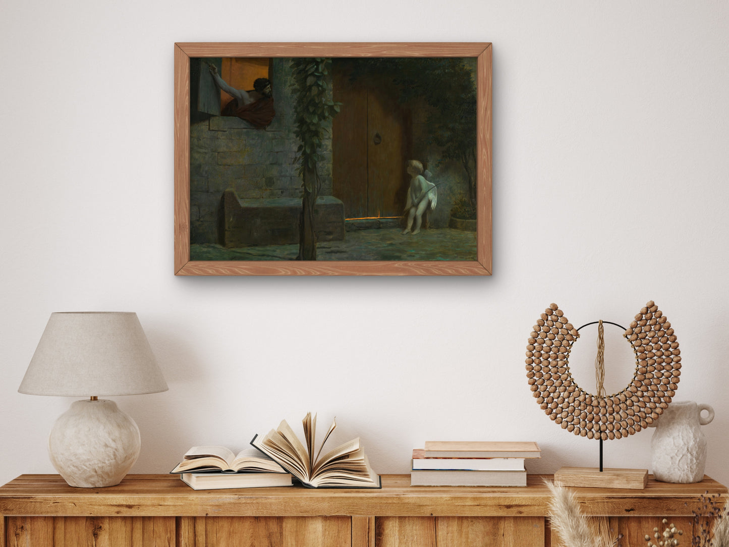 Cupid at the Door in a Rainstorm by Jean Léon Gérôme 1875, Wall Art Print, Fine Art Reproduction, Museum Quality Decor, Poster