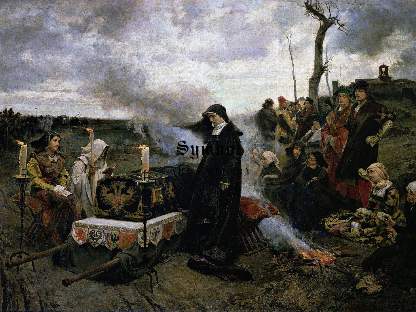 Joanna the Mad by Francisco Pradilla 1877, Wall Art Print, Fine Art Reproduction, Museum Quality Decor, Poster