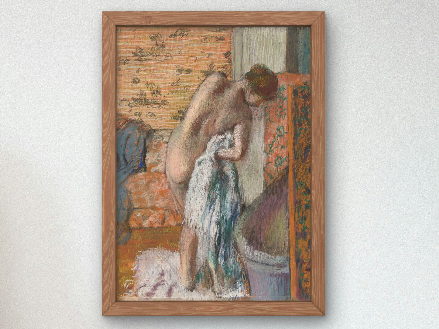 After the Bath Woman Drying Herself by Edgar Degas 1896, Wall Art Print, Fine Art Reproduction, Museum Quality Decor, Poster