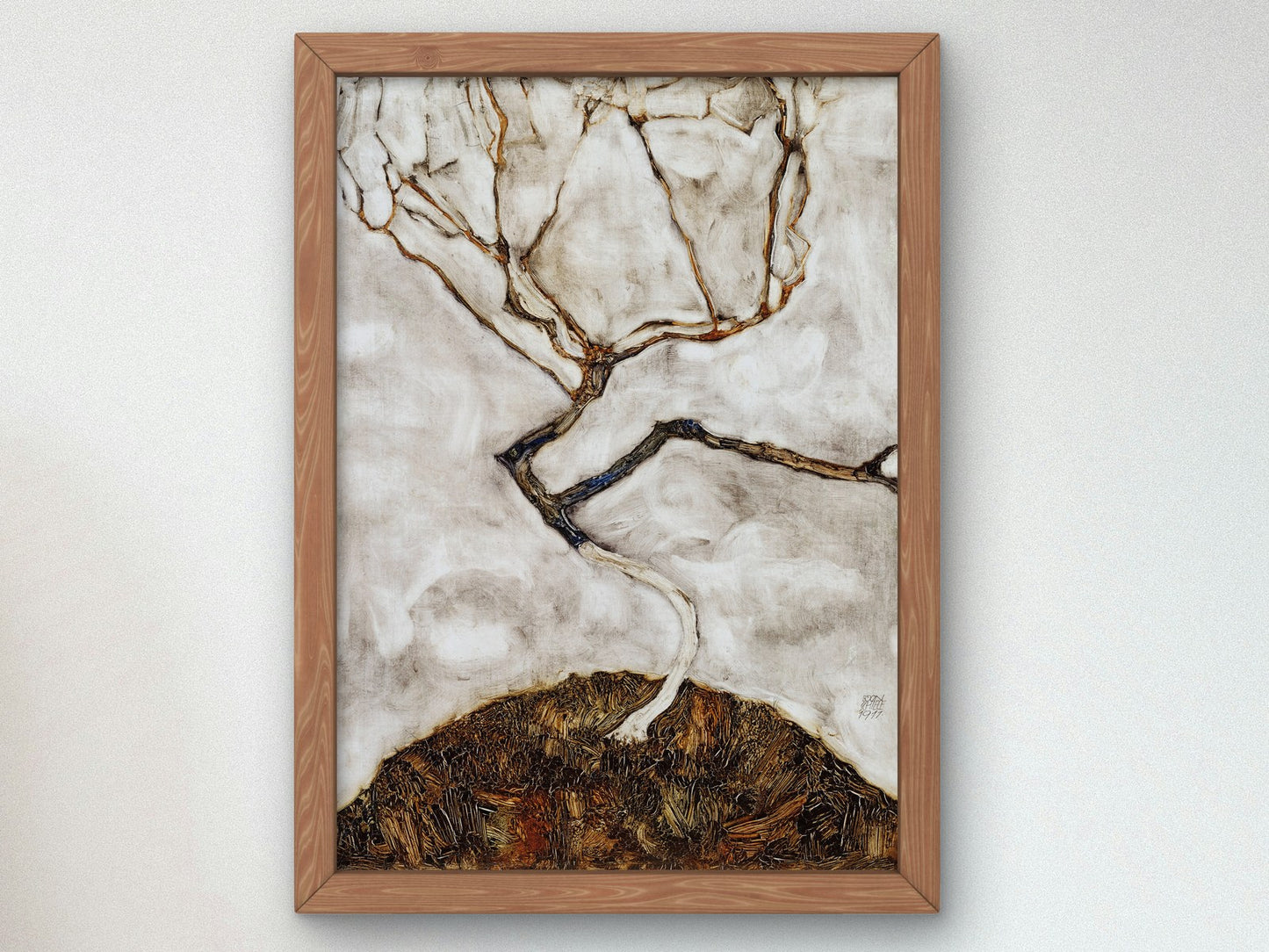 Small Tree in Late Autumn by Egon Schiele 1911, Wall Art Print, Fine Art Reproduction, Museum Quality Decor, Poster