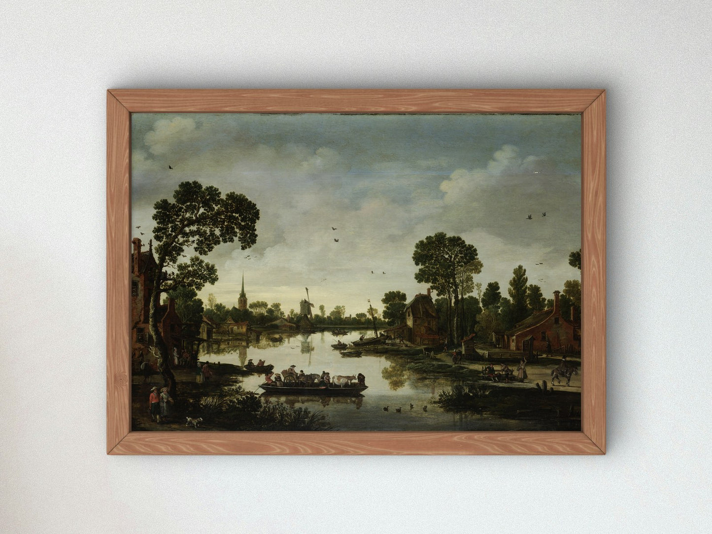 The Cattle Ferry by Esaias van de Velde 1622, Wall Art Print, Fine Art Reproduction, Museum Quality Decor, Poster