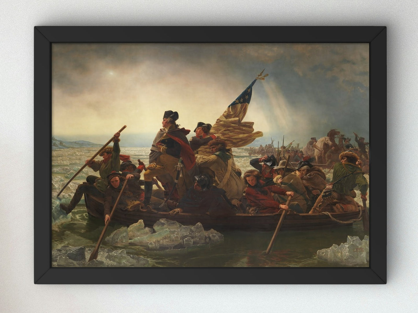 Washington Crossing the Delaware by Emanuel Leutze 1851, Wall Art Print, Fine Art Reproduction, Museum Quality Decor, Poster