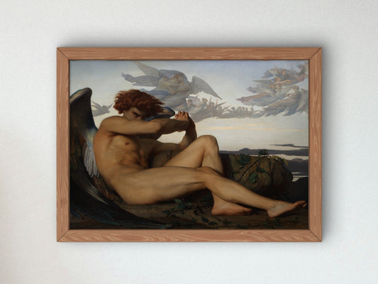 Fallen Angel by Alexandre Cabanel 1847, Wall Art Print, Fine Art Reproduction, Museum Quality Decor, Poster