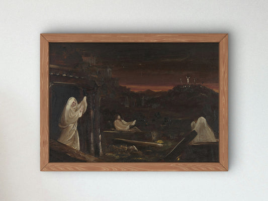Dead Rising from Tombs by Thomas Cole 1843, Wall Art Print, Fine Art Reproduction, Museum Quality Decor, Poster