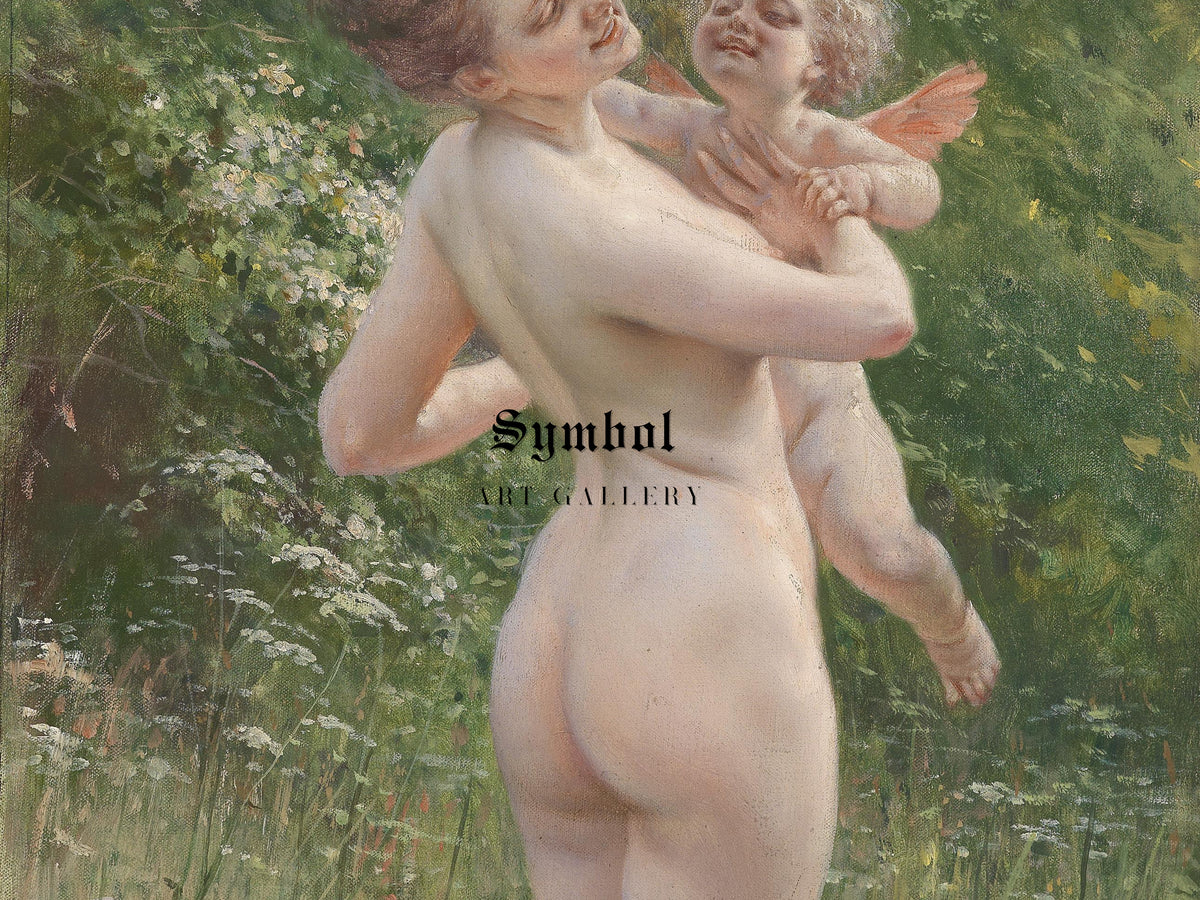 Love Whispers by Heinrich Lossow 1897, Wall Art Print, Fine Art Reproduction, Museum Quality Decor, Poster