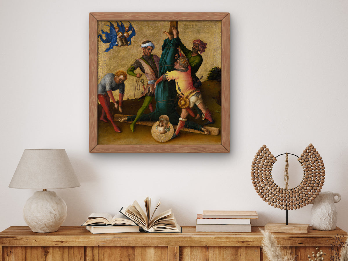 Martyrdom of St Peter by Stefan Lochner 1435, Wall Art Print, Fine Art Reproduction, Museum Quality Decor, Poster