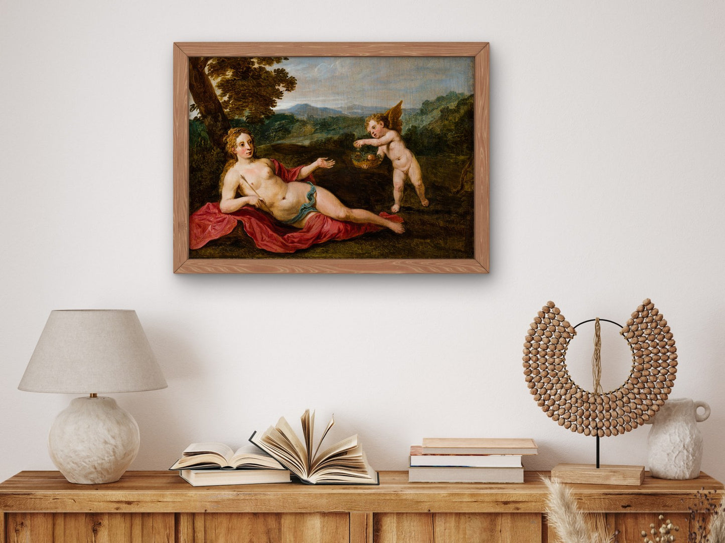 Venus and Cupid by David Teniers the Younger 1655, Wall Art Print, Fine Art Reproduction, Museum Quality Decor, Poster