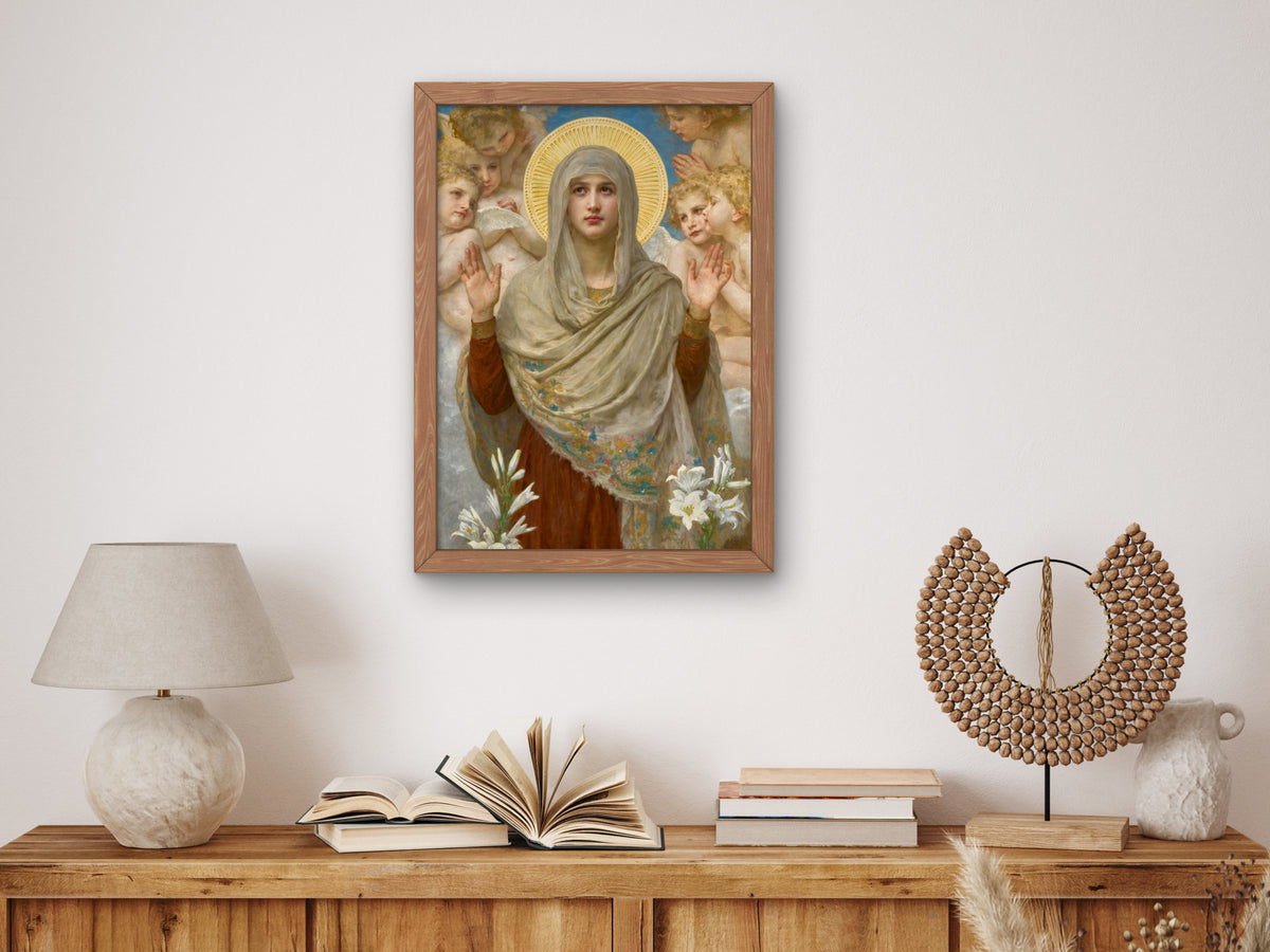 Pray for Us by William Bouguereau 1903, Wall Art Print, Fine Art Reproduction, Museum Quality Decor, Poster
