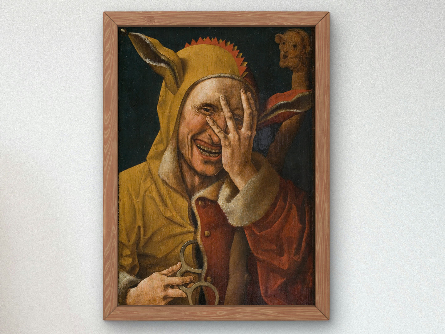 Laughing Fool by Jacob Cornelisz van Oostsanen 1500, Wall Art Print, Fine Art Reproduction, Museum Quality Decor, Poster