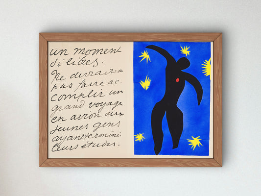 Icarus by Henri Matisse 1947, Wall Art Print, Fine Art Reproduction, Museum Quality Decor, Poster