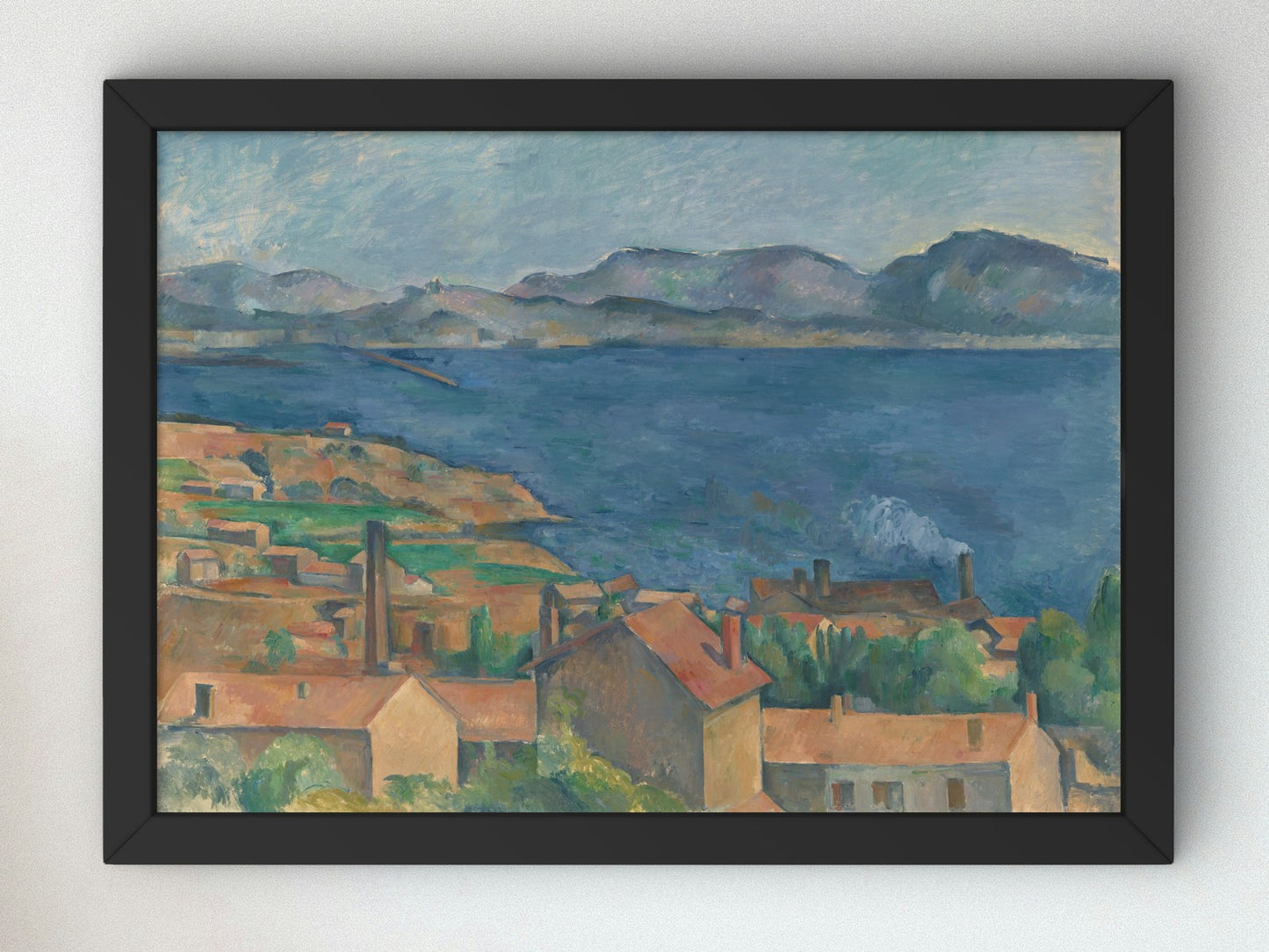 The Bay of Marseille Seen from L'Estaque by Paul Cézanne 1885, Wall Art Print, Fine Art Reproduction, Museum Quality Decor, Poster