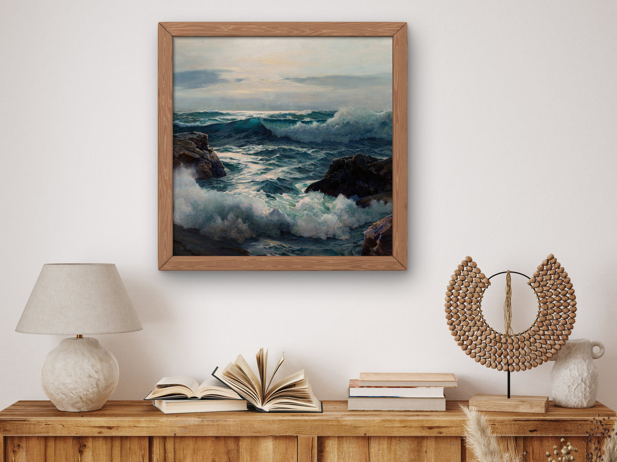 The Invading Surf by Frederick Judd Waugh, Wall Art Print, Fine Art Reproduction, Museum Quality Decor, Poster