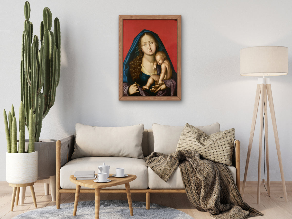 Madonna with Sleeping Child by Hans Baldung 1520, Wall Art Print, Fine Art Reproduction, Museum Quality Decor, Poster