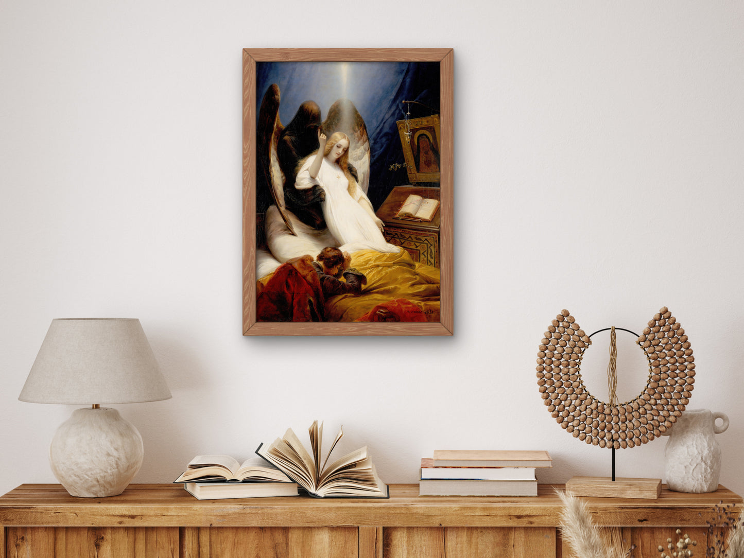 Angel of Death by Horace Vernet 1851, Wall Art Print, Fine Art Reproduction, Museum Quality Decor, Poster