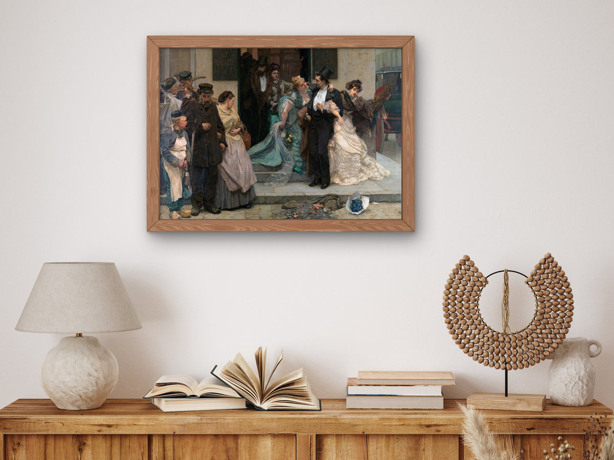 At Dawn by Charles Hermans 1875, Wall Art Print, Fine Art Reproduction, Museum Quality Decor, Poster