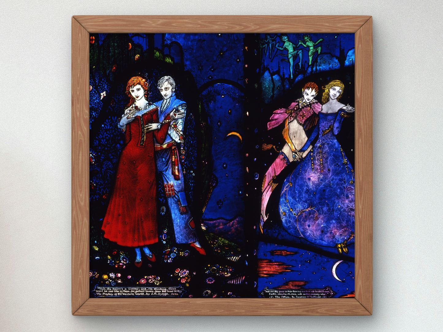The Playboy of the Western World and The Others Geneva Window by Harry Clarke 1926, Wall Art Print, Fine Art Reproduction, Museum Quality
