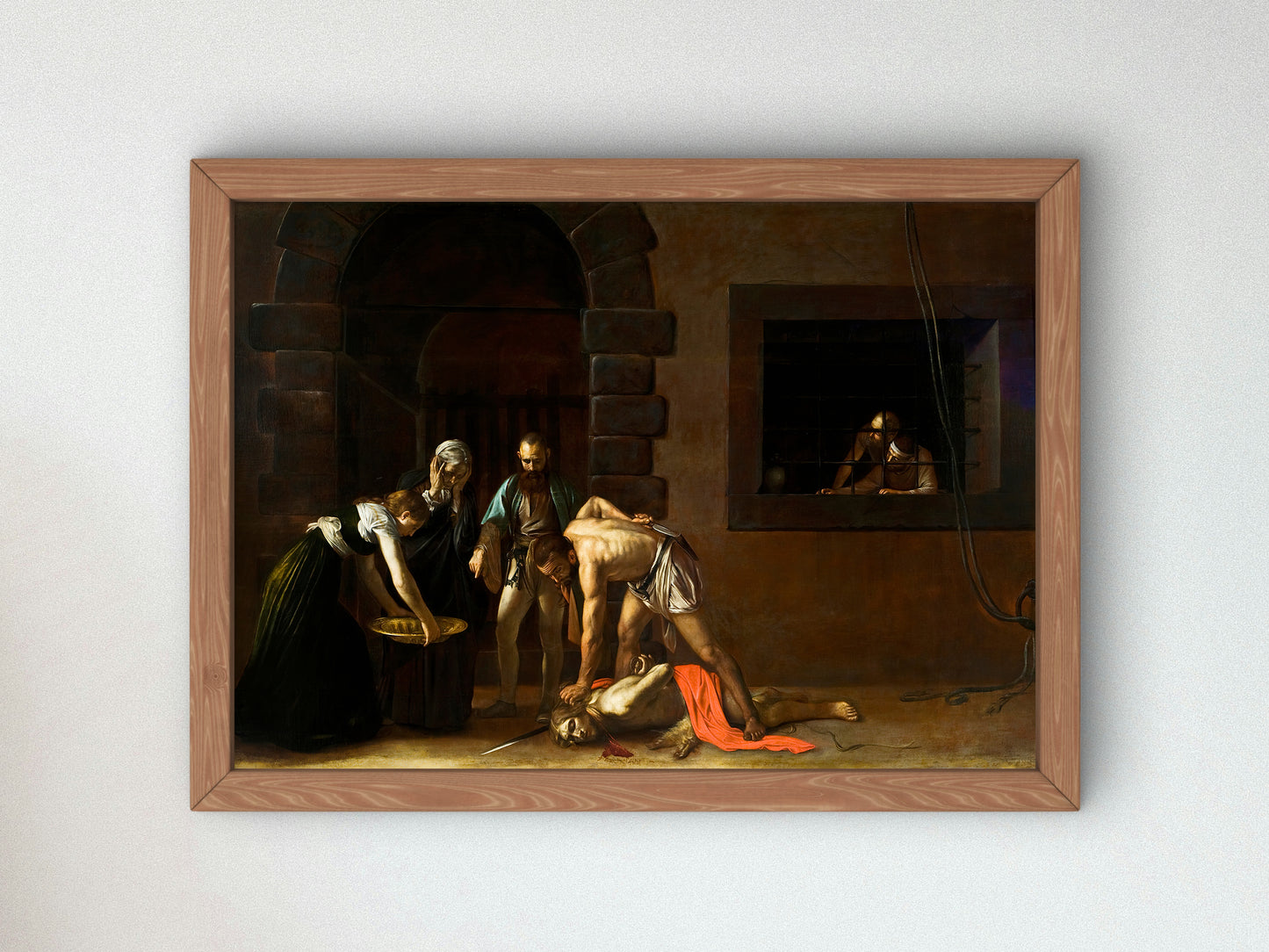 The Beheading of St. John the Baptist by Caravaggio 1608, Wall Art Print, Fine Art Reproduction, Museum Quality Decor, Poster