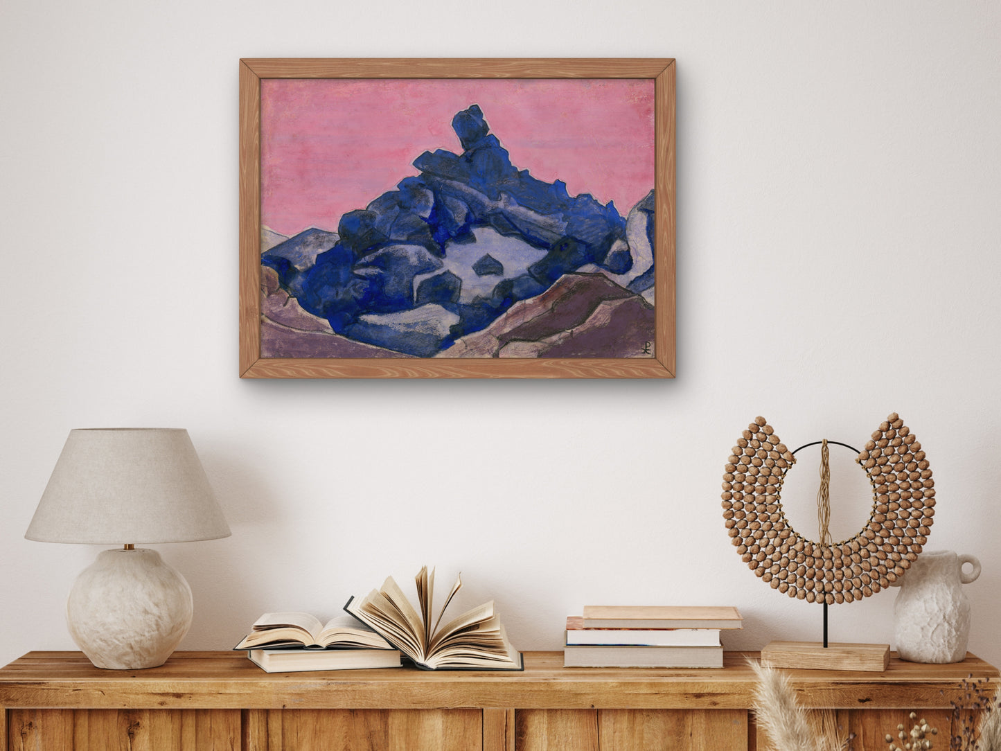 Blue Cliff by Nicholas Roerich, Wall Art Print, Fine Art Reproduction, Museum Quality Decor, Poster