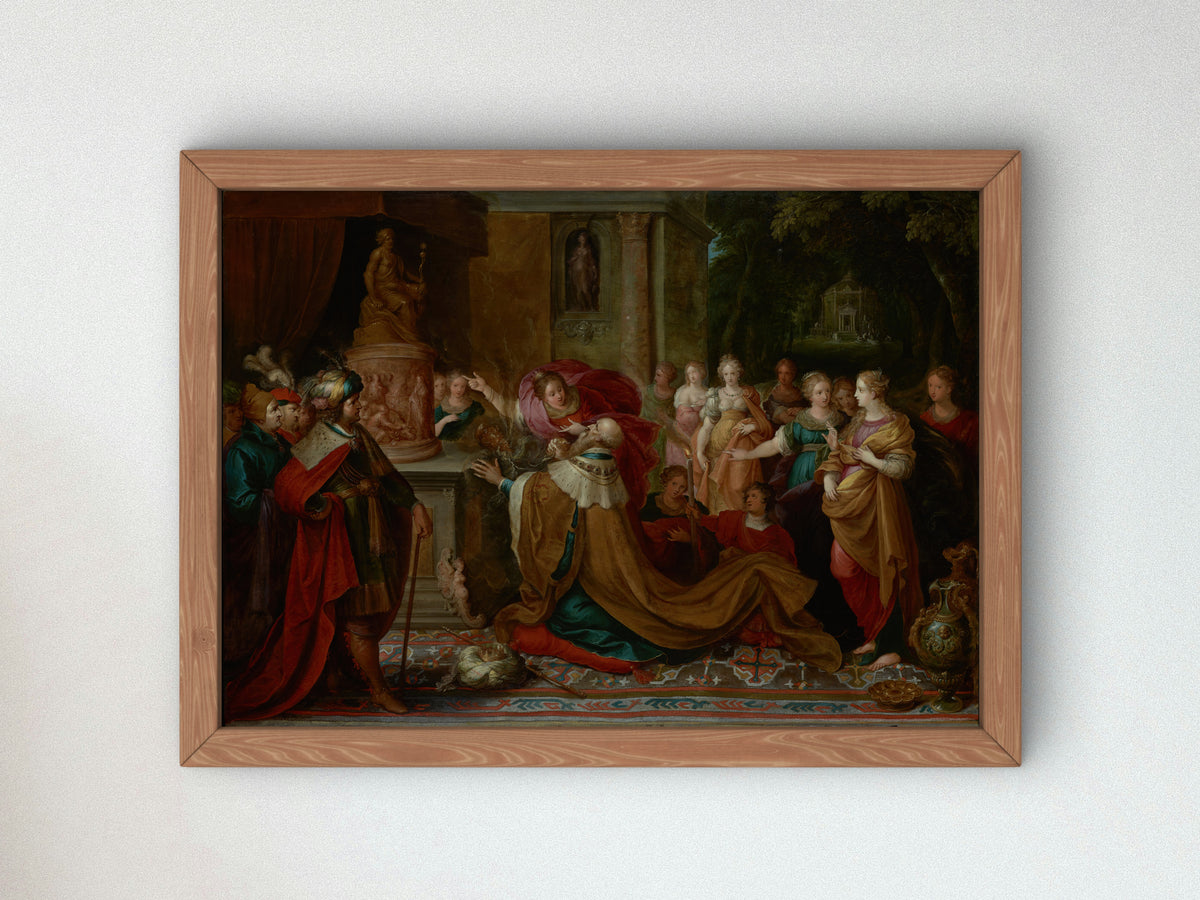 The Idolatry of Solomon by Frans Francken the Younger 1622, Wall Art Print, Fine Art Reproduction, Museum Quality Decor, Poster