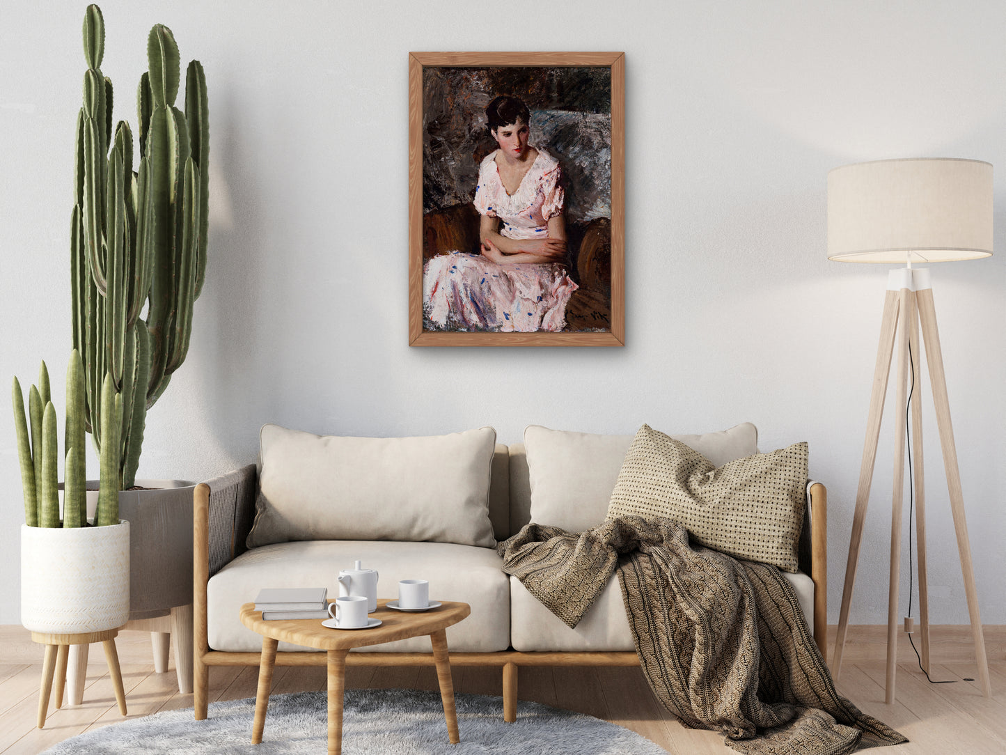 Figure in Pink by Eugenio Viti, Wall Art Print, Fine Art Reproduction, Museum Quality Decor, Poster