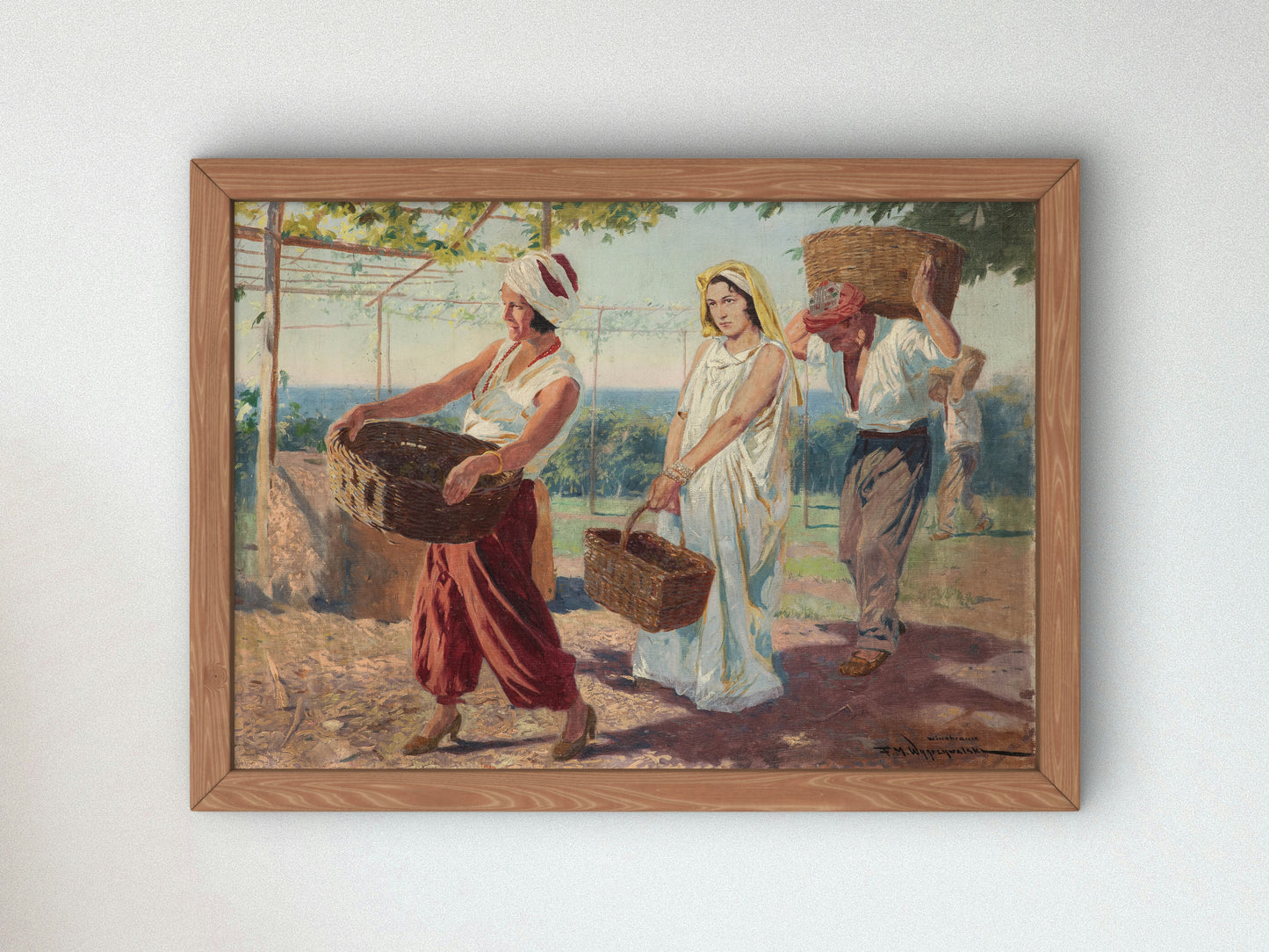 Grape Harvest by Feliks Michał Wygrzywalski, Wall Art Print, Fine Art Reproduction, Museum Quality Decor, Poster