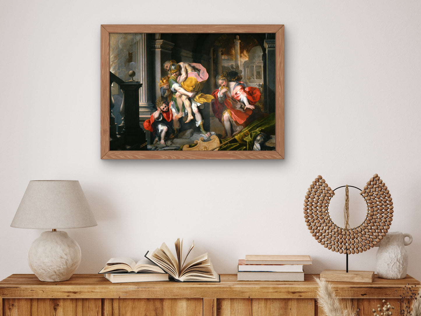 Aeneas Fleeing Troy by Federico Barocci 1598, Wall Art Print, Fine Art Reproduction, Museum Quality Decor, Poster