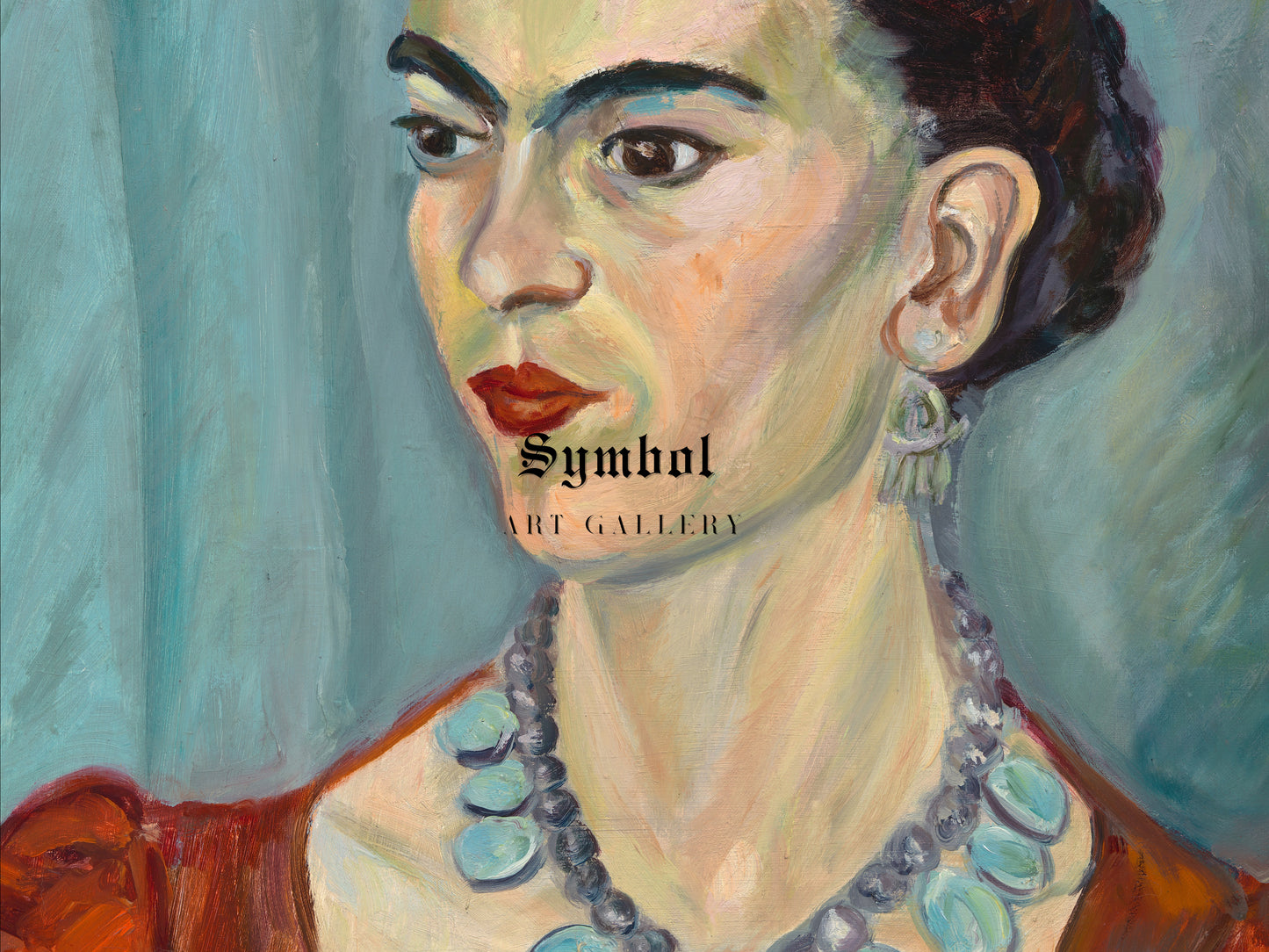 Portrait of Frida Kahlo by , Wall Art Print, Fine Art Reproduction, Museum Quality Decor, Poster