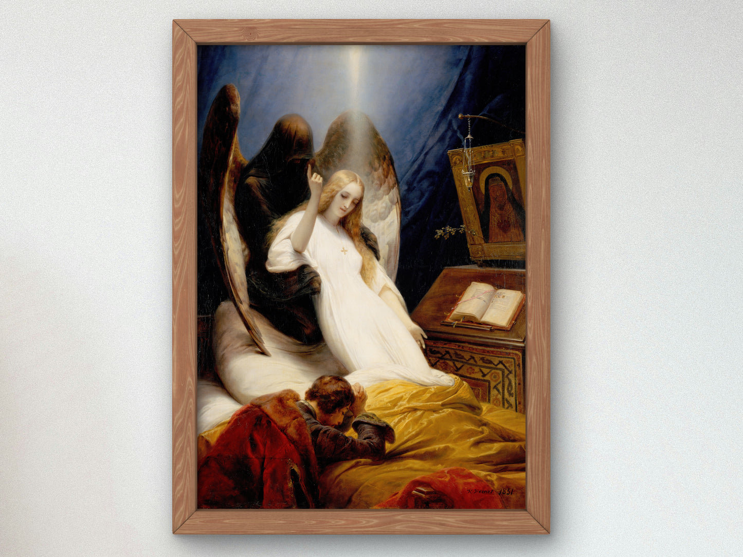 Angel of Death by Horace Vernet 1851, Wall Art Print, Fine Art Reproduction, Museum Quality Decor, Poster