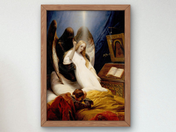 Angel of Death by Horace Vernet 1851, Wall Art Print, Fine Art Reproduction, Museum Quality Decor, Poster