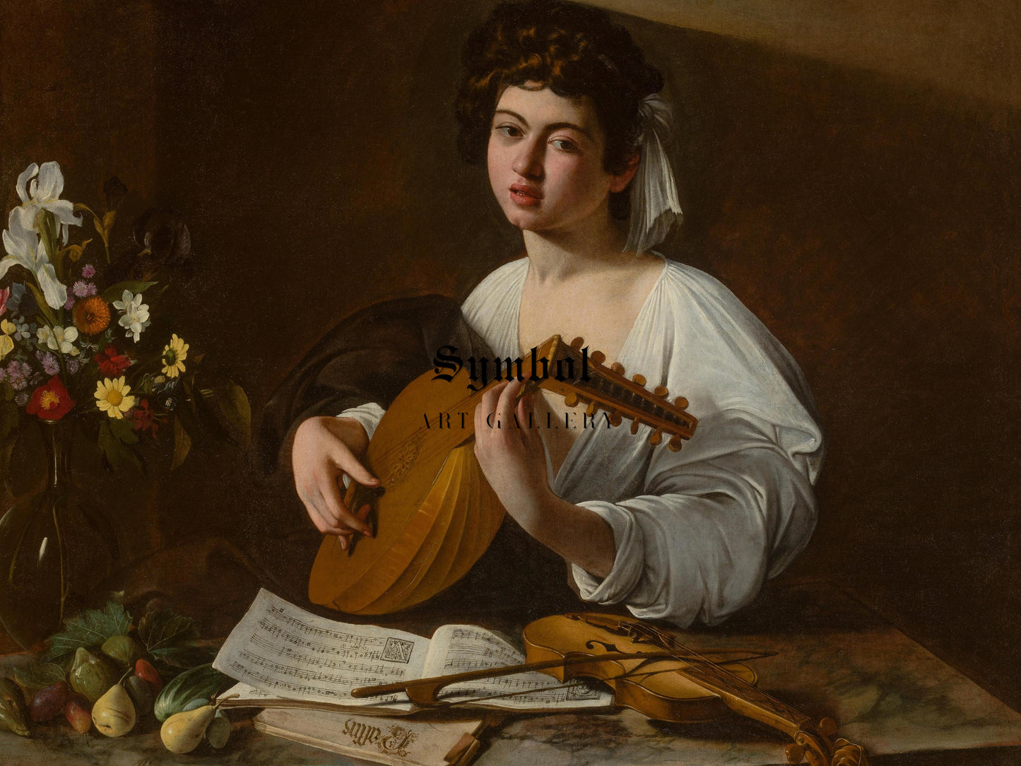 The Lute Player by Caravaggio 1595, Wall Art Print, Fine Art Reproduction, Museum Quality Decor, Poster