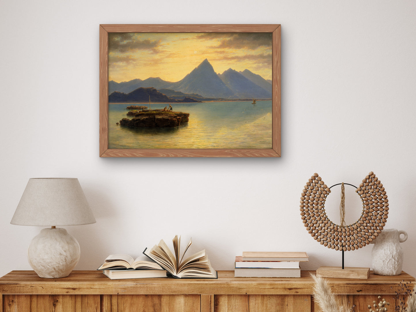 Jebel Cherib by Eugene von Guérard 1885, Wall Art Print, Fine Art Reproduction, Museum Quality Decor, Poster