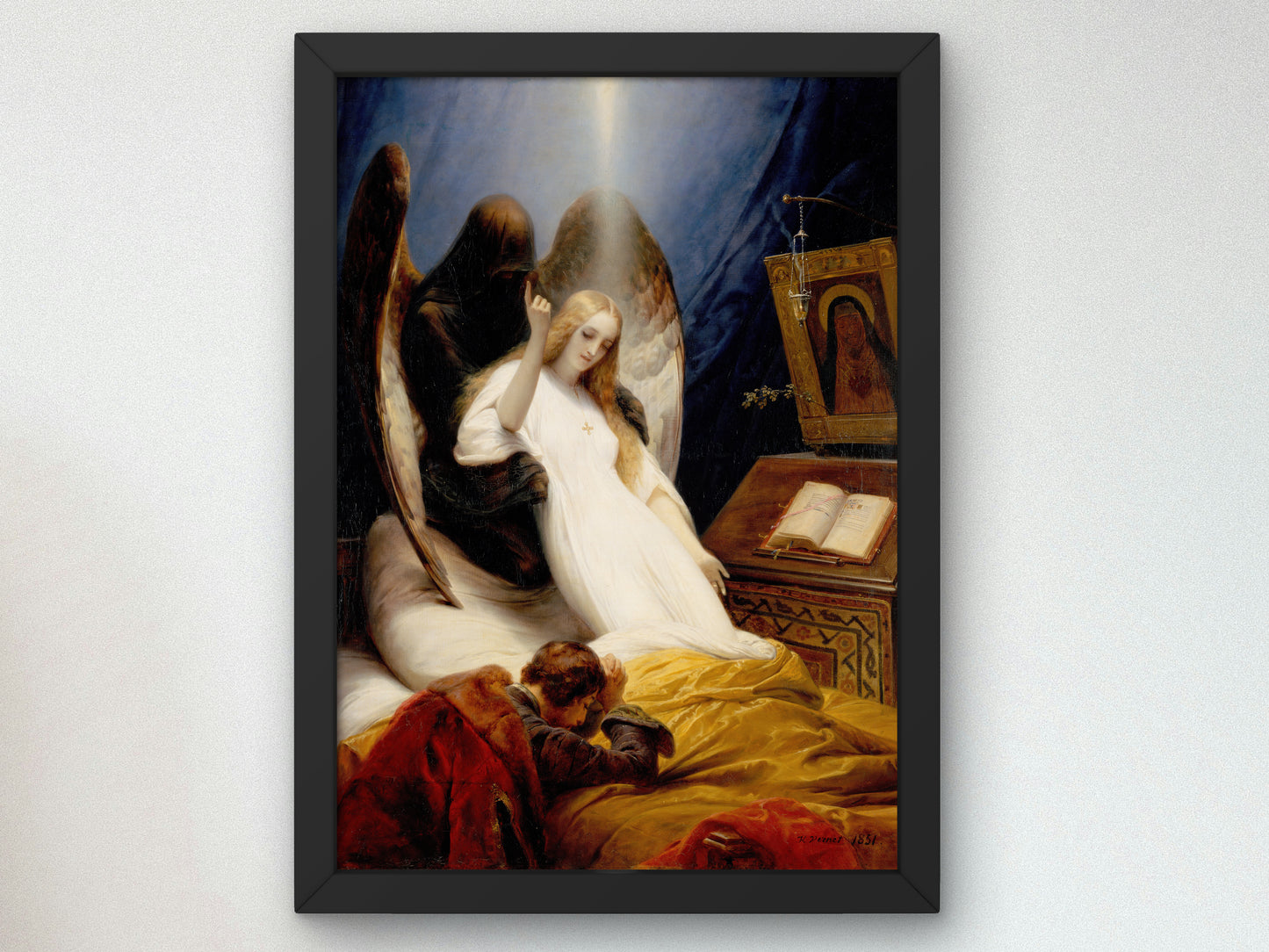 Angel of Death by Horace Vernet 1851, Wall Art Print, Fine Art Reproduction, Museum Quality Decor, Poster