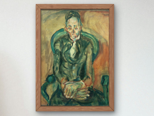 Seated Woman by Chaïm Soutine 1923, Wall Art Print, Fine Art Reproduction, Museum Quality Decor, Poster