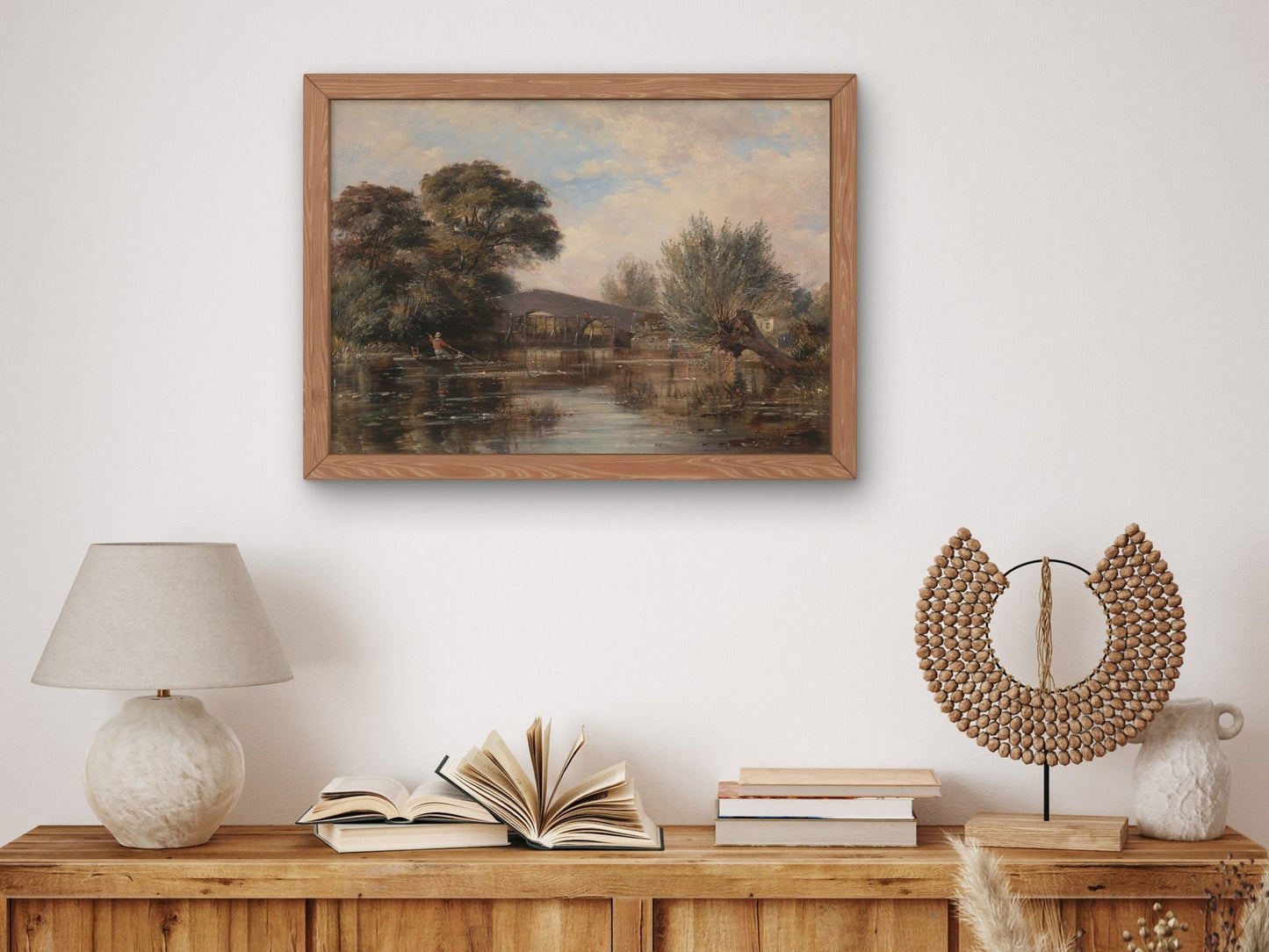Godstow Bridge near Oxford by Edward William Cooke 1835, Wall Art Print, Fine Art Reproduction, Museum Quality Decor, Poster