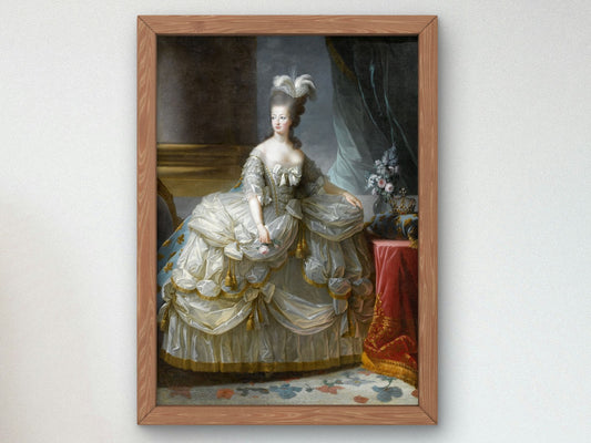 Marie Antoinette, Reine de France by Élisabeth Vigée Le Brun 1783, Wall Art Print, Fine Art Reproduction, Museum Quality Decor, Poster