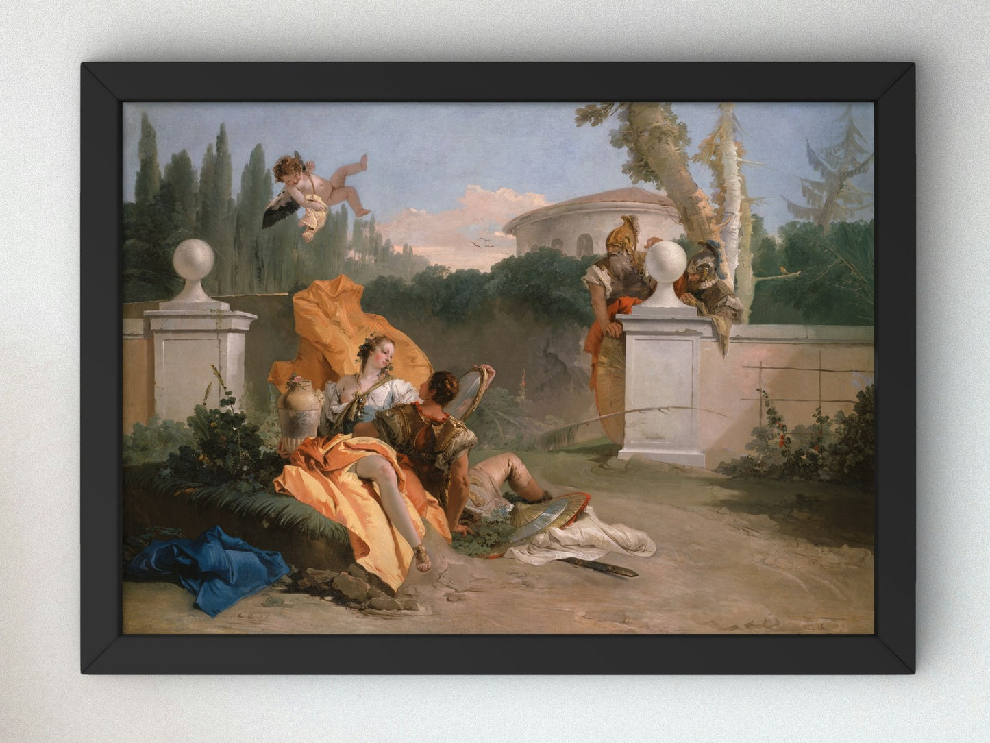 Rinaldo and Armida in Her Garden by Giovanni Battista Tiepolo 1742, Wall Art Print, Fine Art Reproduction, Museum Quality Decor, Poster