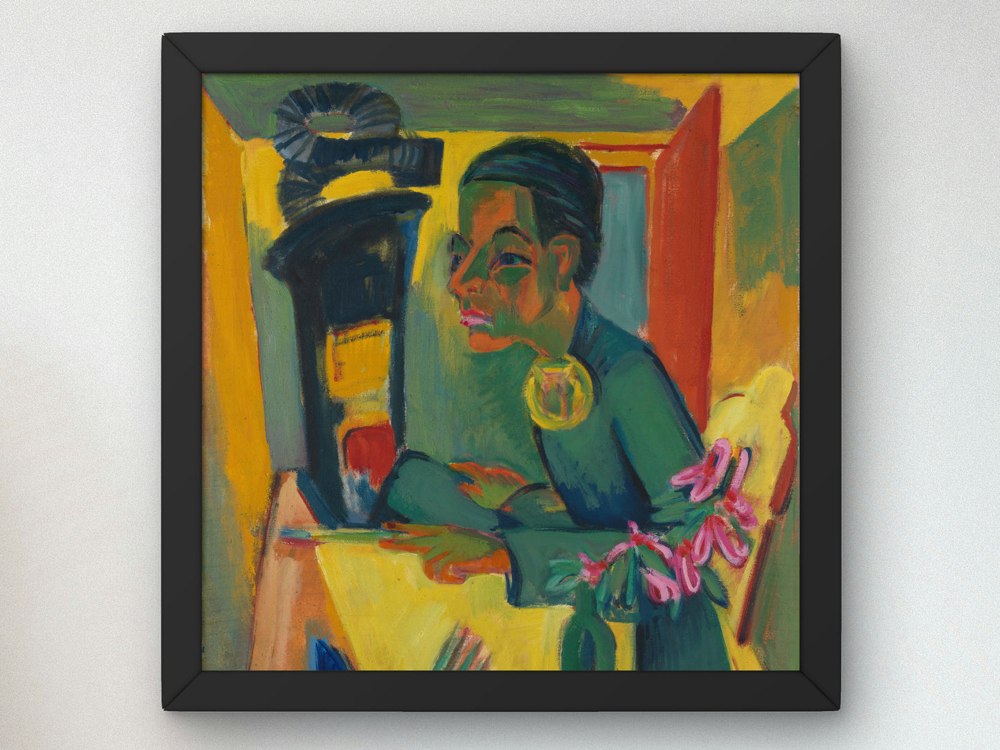 Self Portrait as a Painter by Ernst Ludwig Kirchner 1920, Wall Art Print, Fine Art Reproduction, Museum Quality Decor, Poster