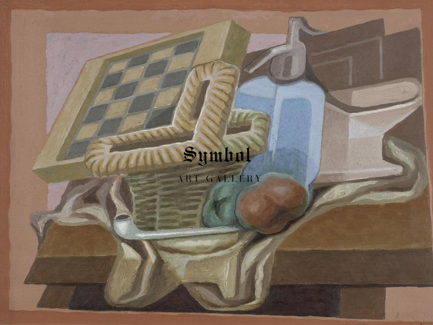 Basket and Siphon by Juan Gris 1925, Wall Art Print, Fine Art Reproduction, Museum Quality Decor, Poster