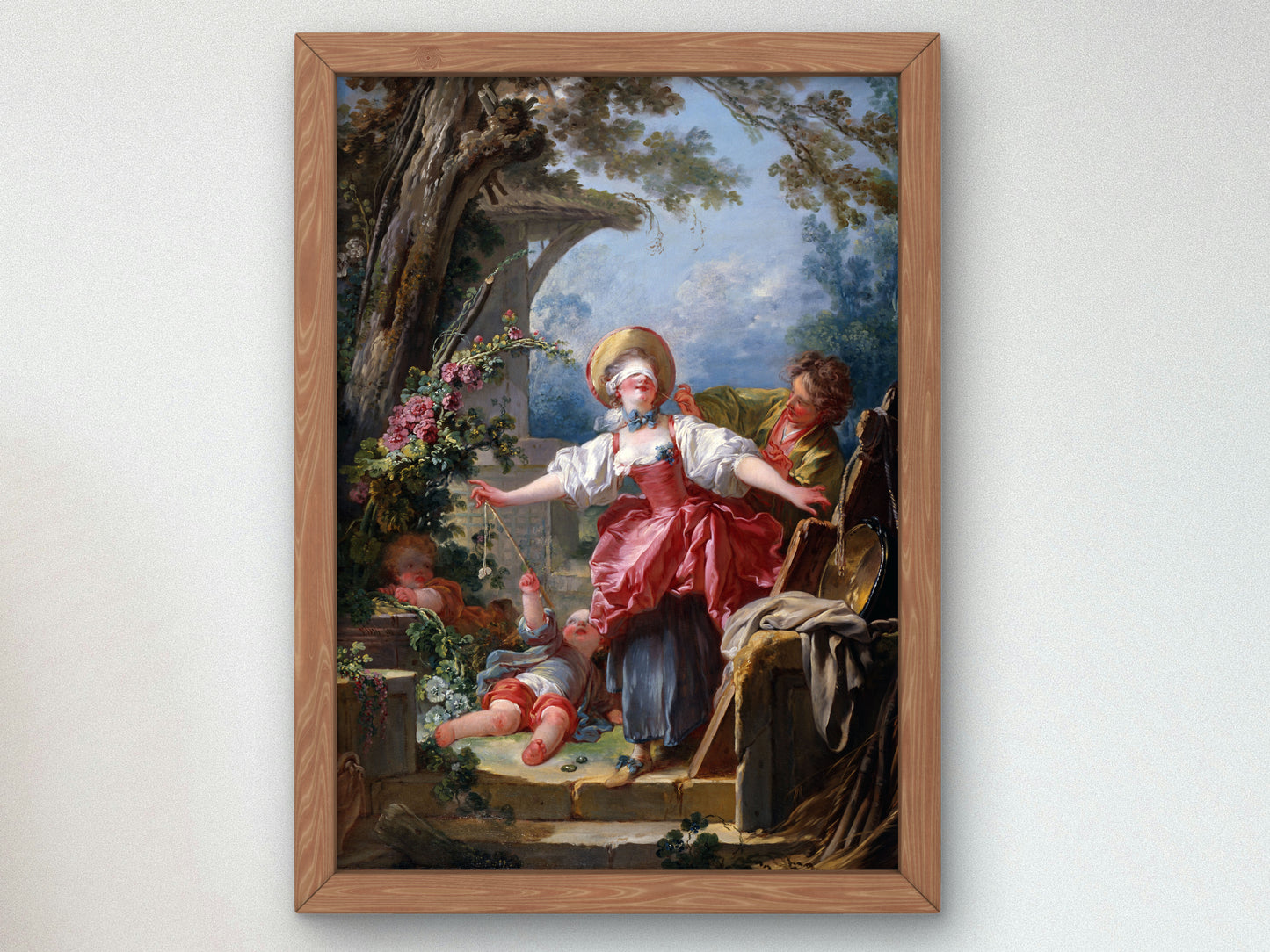 Blind Man's Buff by Jean Honoré Fragonard 1775, Wall Art Print, Fine Art Reproduction, Museum Quality Decor, Poster
