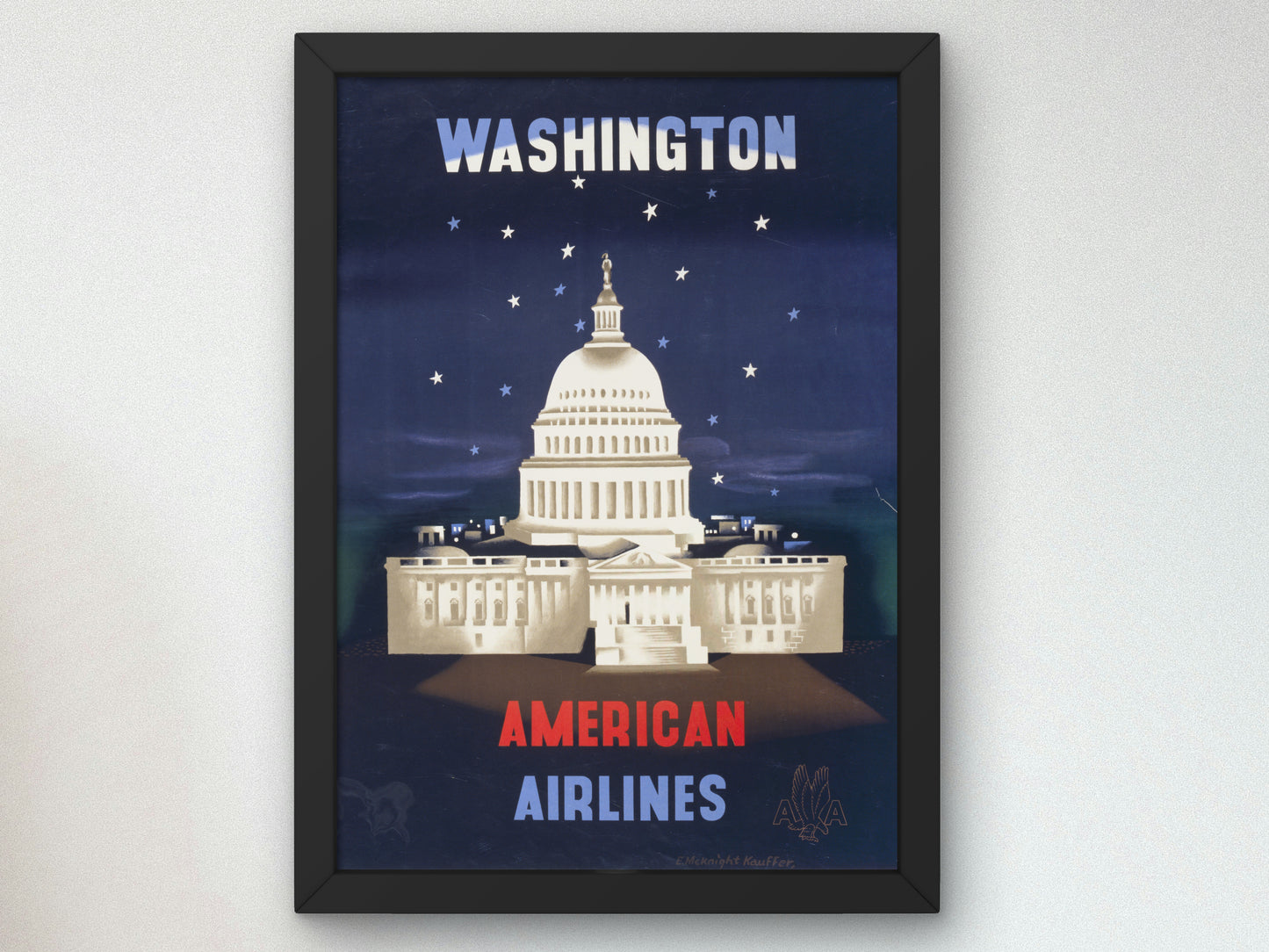 Washington by Edward McKnight Kauffer 1950, Wall Art Print, Fine Art Reproduction, Museum Quality Decor, Poster