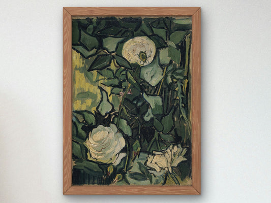 Roses by Vincent van Gogh 1890, Wall Art Print, Fine Art Reproduction, Museum Quality Decor, Poster