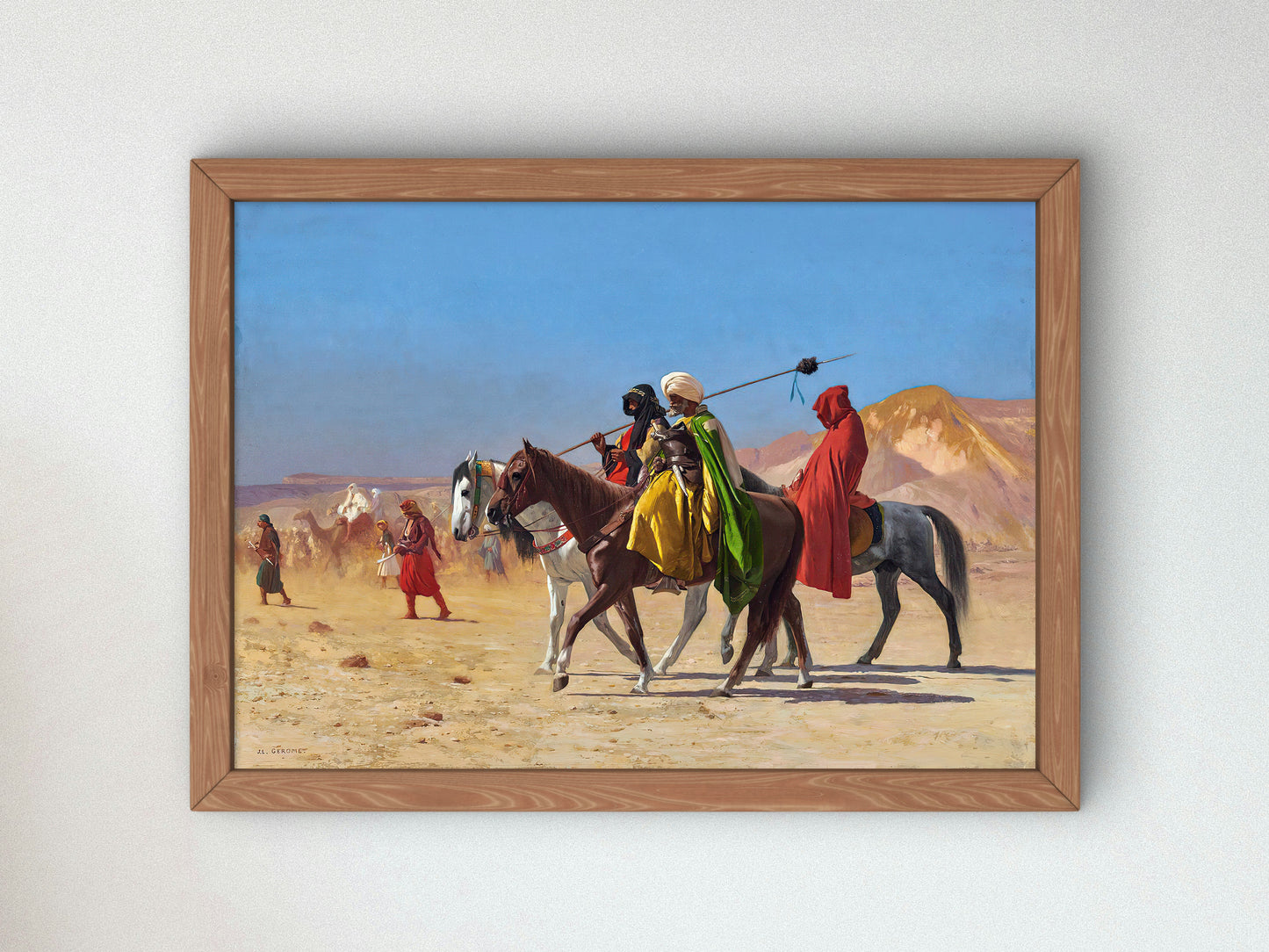 Riders Crossing the Desert by Jean Léon Gérôme 1870, Wall Art Print, Fine Art Reproduction, Museum Quality Decor, Poster