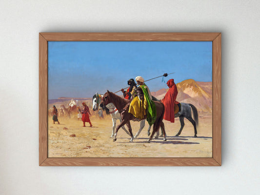 Riders Crossing the Desert by Jean Léon Gérôme 1870, Wall Art Print, Fine Art Reproduction, Museum Quality Decor, Poster